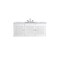 James Martin Vanities Athens 60in Single Vanity, Glossy White w/ 3 CM Carrara White Top E645-V60S-GW-3CAR - alternate 5